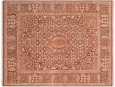 handmade Traditional Tajdar Chocolate Chocolate Hand Knotted RECTANGLE 100% WOOL area rug 8x10